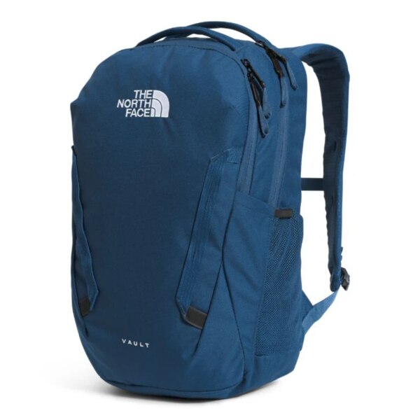 The North Face Vault Shady Blue and White Backpack